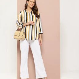 Qurvii Multi Striped Top image 4