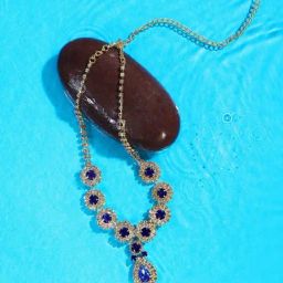 Sohi silver plated designer stone casual necklace for women-5