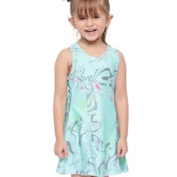 IO Kids Blue Printed Dress-image-97