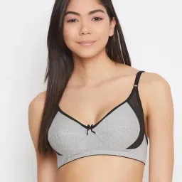 Clovia Grey Non Wired Non Padded Full Coverage Bra-picture-15