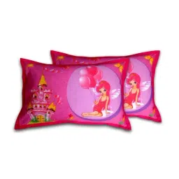 Swayam Pink & Purple Cotton 210 TC Kids Pillow Covers - Set of 2-13