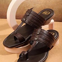 ID Men's Brown Toe Ring Sandals-image-20