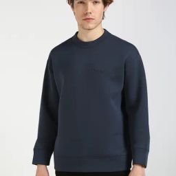 Calvin Klein Blue Cotton Comfort Fit Sweatshirt-image-61