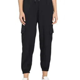 Trend Arrest Black Regular Fit Drawstring Joggers-image-49