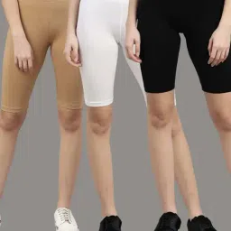 Kryptic Black & Beige Cotton Shorts - Pack Of 3-image-20