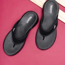 Red Tape Women's Black Flip Flops-image-87