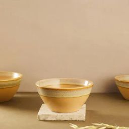 Fabindia Home Anaarbagh Beige Ceramic Serving Bowl (650 ml)-image-27