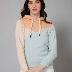 Cantabil Mint Color-Block Hoodie-image-58