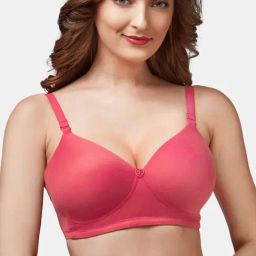Trylo-Oh-so-pretty you! Coral Non Wired Padded T-Shirt Bra-image-26