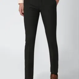 Van Heusen BlackSlim Fit Checks Flat front trouser-picture-21