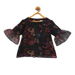 KidsDew Kids Black Floral Print Top-image-31