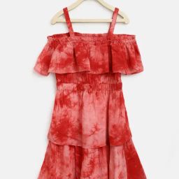 Lil Tomatoes Kids Red Over Dyed Dress-image-29
