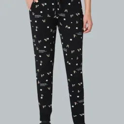 Van Heusen Black Cotton Printed Joggers-image-67