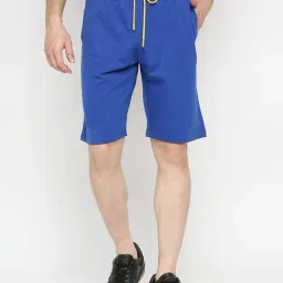 UnderJeans by Spykar Royal Blue Regular Fit Shorts-image-90
