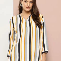Qurvii Multi Striped Top-4