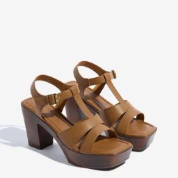 LUNA BLU by Westside Tan Multi-Strap Platform Sandals-5