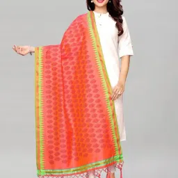 Satrani Pink Woven Pattern Dupatta-picture-26