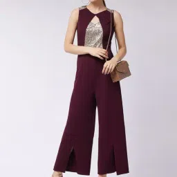 Miss Chase Maroon Embellished Jumpsuit-picture-20