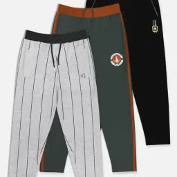 HELLCAT Multicolor Solid Trackpants (Pack Of 3)-image-6