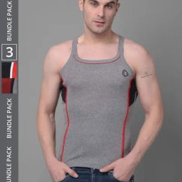 Dollar Bigboss Assorted Cotton Regular Fit Vest - Pack Of 3-image-101