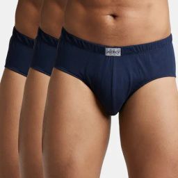 Jockey 8035 Men's Super Combed Cotton Solid Poco Brief (Pack of 3)-image-2