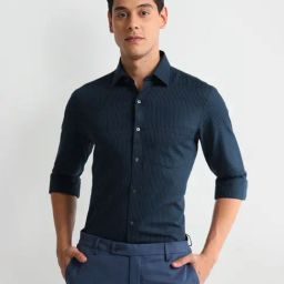 Arrow Green Slim Fit Checks Shirt-image-51