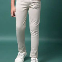 Crimsoune Club Boys Off White Slim Fit Jeans-image-46
