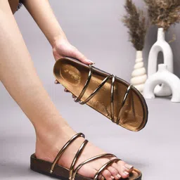 TRYME Women Open Toe Flats-21