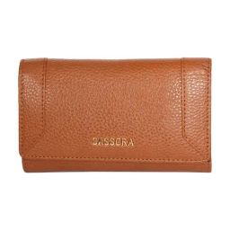 Sassora Lyla Tan Small Leather Wallet for Women-picture-29