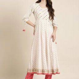 SHOWOFF White Cotton Printed Kurta-image-44
