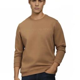 Louis Philippe Brown Regular Fit Logo Printed Sweatshirt-picture-38