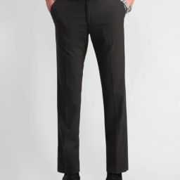 Arrow Grey Slim Fit Trousers-image-6