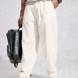 WROGN Men Oversized Fit Casual Trousers-image-39