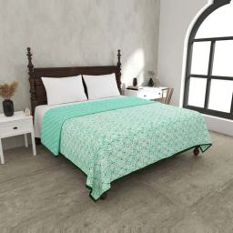 JaipurFabric Mint Mulmul Cotton 150 GSM Reversible Ac Dohar-image-92