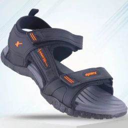 Sparx Men's Black Floater Sandals-40