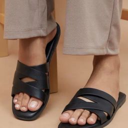 CODE Women's Black Casual Sandals-6