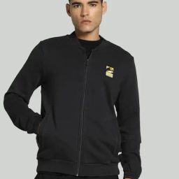 Puma Dark Grey Cotton Regular Fit Sports Jacket-picture-25