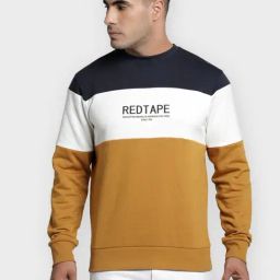 Red Tape Multi-Color Regular Fit Colorblock Sweatshirt-9