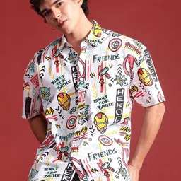 MARVEL STREET Quirky Printed Relaxed Shirt-image-22