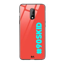 DailyObjects Red & Blue 90s Kid OnePlus 7 Glass Case-17