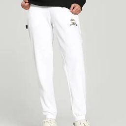 Puma White Regular fit Joggers-image-12
