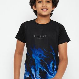 Wear Your Mind Boys Black Printed Round Neck T-shirt-image-125