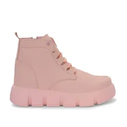 Hirolas Women's Pink Derby Boots-picture-4