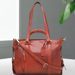 GENWAYNE Brown Solid Handheld Bag-55