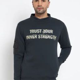 Duke Charcoal Regular Fit Printed Sweatshirt-4