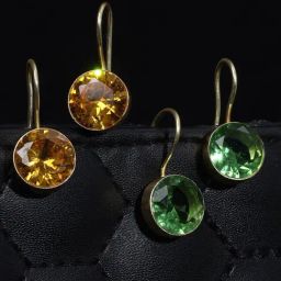 Saraf RS Jewellery Pack of 2 Gold Plated Combo Hoop Earrings-picture-36