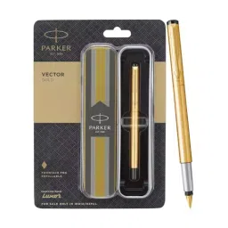 Parker Vector Gold Trim Gold Fountain Pen With Gold Finish Nib, 9000014375-picture-43