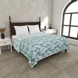 JaipurFabric Wild Green Mulmul Cotton 150 GSM Reversible Ac Dohar-image-65