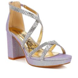 London Rag Women's Lilac Cross Strap Sandals-74