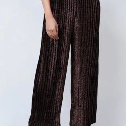 First Resort By Ramola Bachchan Brown Animal Print Pleated Palazzo-image-87